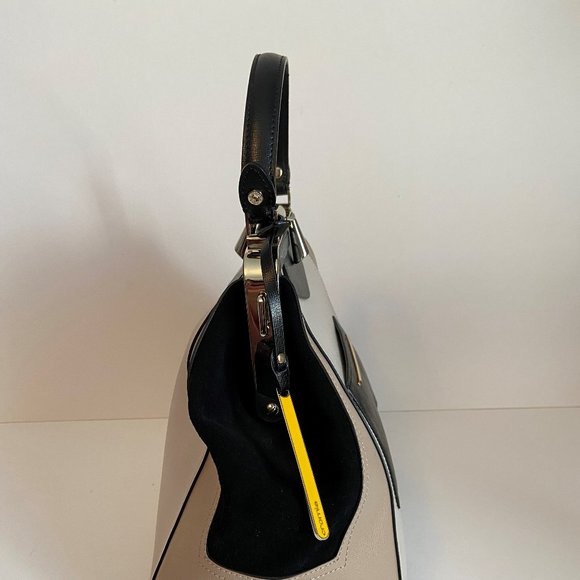 Cromia smooth & suede leather handbag - Picture 5 of 14